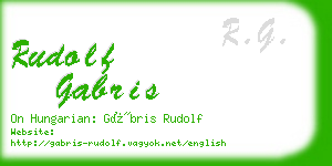 rudolf gabris business card